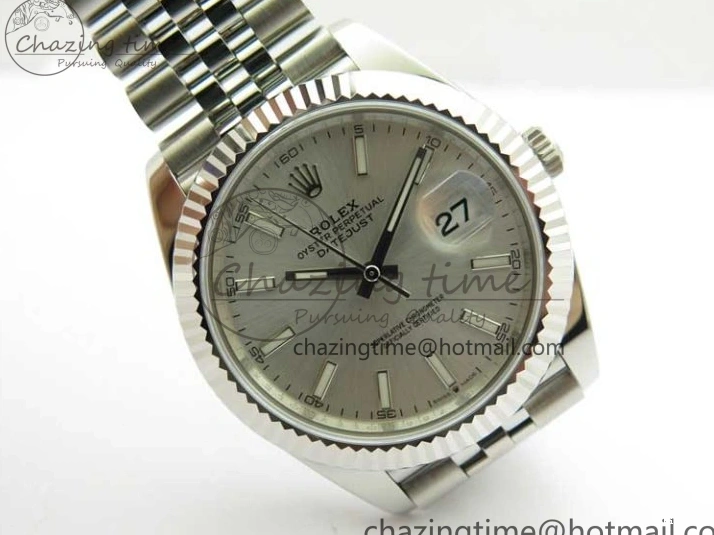 MiroTime 0101 SoftTouch DateJust 41 126334 ZF 1:1 Best Edition 904L Steel Silver Dial Stick Marker on Jubilee Bracelet A 2437
